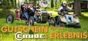 Abenteuer-Gutschein mit Outdoor-Fahrzeugen
